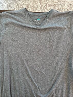 Myles Men's V-Neck Short Sleeve Tee in Heather Gray